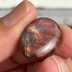 レア サンストーン ピンキッシュパープル イリデッセンス ルース 天然石 14枚目の画像