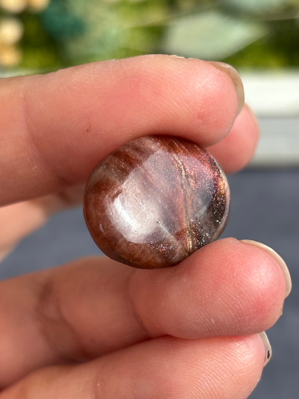 レア サンストーン ピンキッシュパープル イリデッセンス ルース 天然石 10枚目の画像