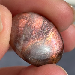 レア サンストーン ピンキッシュパープル イリデッセンス ルース 天然石 17枚目の画像