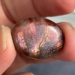 レア サンストーン ピンキッシュパープル イリデッセンス ルース 天然石 12枚目の画像