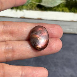 レア サンストーン ピンキッシュパープル イリデッセンス ルース 天然石 2枚目の画像