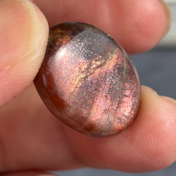 レア サンストーン ピンキッシュパープル イリデッセンス ルース 天然石 15枚目の画像