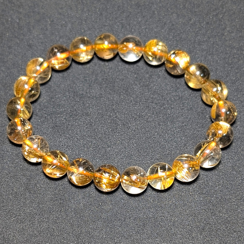 成功者の証】極上タイチンルチルクォーツ 8mm ブレスレット 高貴かつ