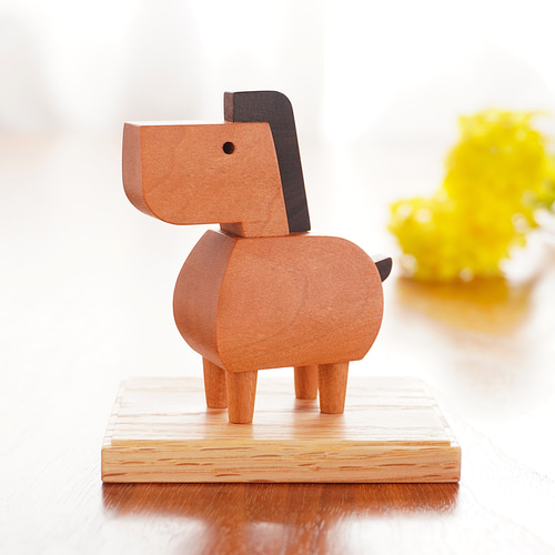 干支の置物 2026『午』（飾り台つき） その他置物 木工房 福ひで 通販