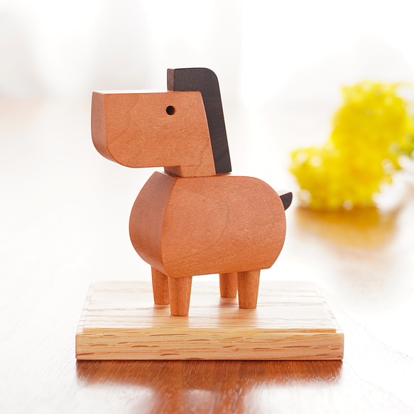 干支の置物 2026『午』（飾り台つき） その他置物 木工房 福ひで 通販