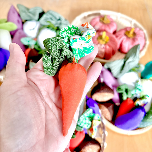 かぼちゃ入りタイプ⭐︎ちりめん⭐︎秋のお野菜たち(夏冬野菜も混じってます) 7枚目の画像