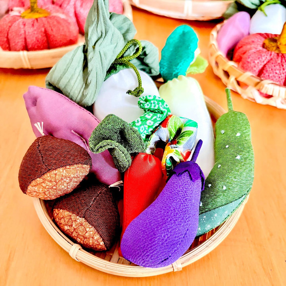 ちりめん⭐︎秋のお野菜たち(夏冬野菜も混じってます) 1枚目の画像