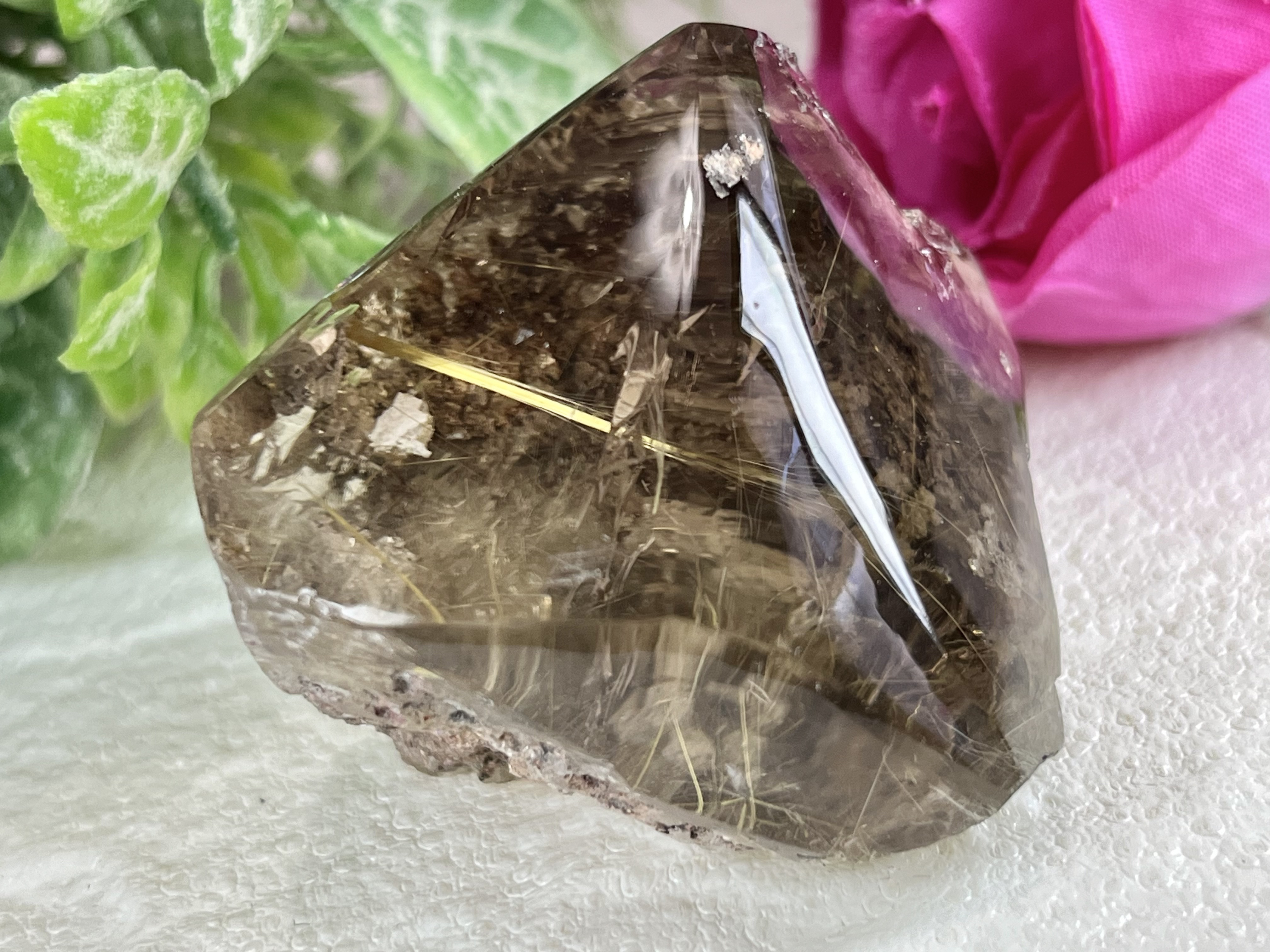 タイチン ゴールド ルチルクォーツ スモーキークリスタル 水晶 原石