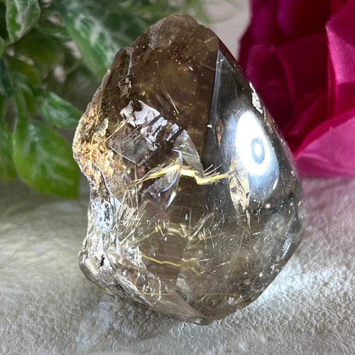 タイチン ゴールド ルチルクォーツ スモーキークリスタル 水晶 原石