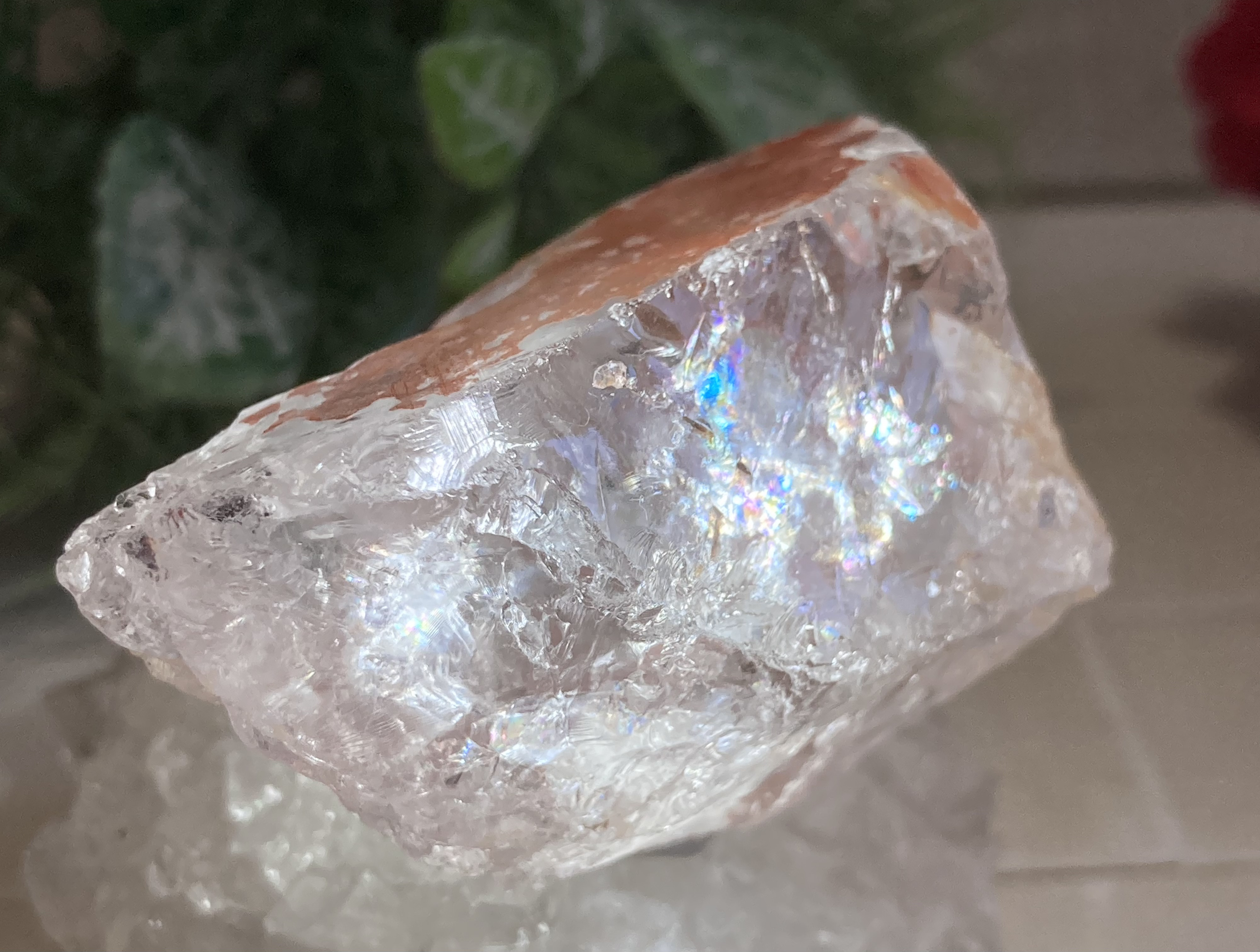 ゴイアス州産　レッド　レムリアンシードクリスタル 原石　水晶　ヘマタイト