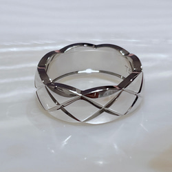 限定1点のみ キルティングリング WG/ホワイトゴールド 18kgf ココ  