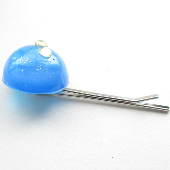 秋晴れクォーツと、のどかな風のコラボレーションは、月見酒のように別格です♪<1点ものヘアピン>HP246 4枚目の画像