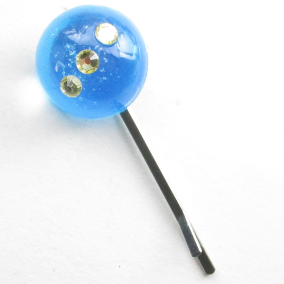 秋晴れクォーツと、のどかな風のコラボレーションは、月見酒のように別格です♪<1点ものヘアピン>HP246 3枚目の画像