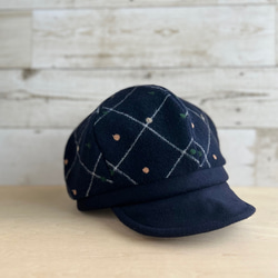 ベーシックキャスケット・まるとしかく・濃紺 10枚目の画像