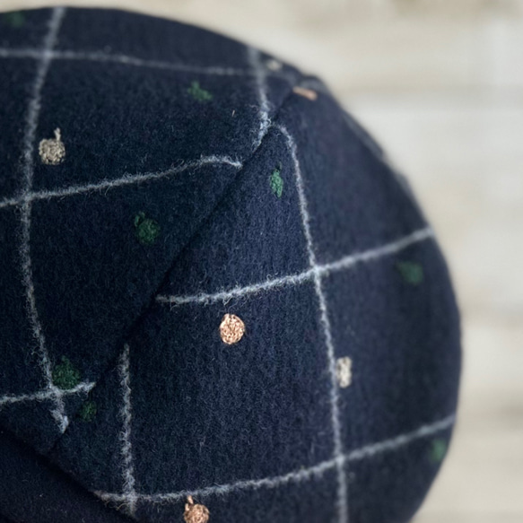 ベーシックキャスケット・まるとしかく・濃紺 9枚目の画像