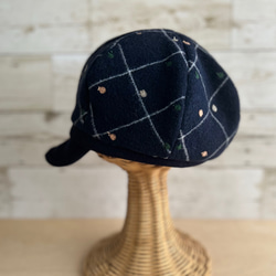 ベーシックキャスケット・まるとしかく・濃紺 4枚目の画像