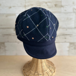 ベーシックキャスケット・まるとしかく・濃紺 8枚目の画像