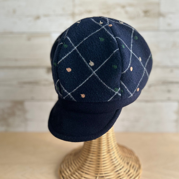 ベーシックキャスケット・まるとしかく・濃紺 7枚目の画像