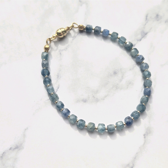 【再販】マルチカラーカイヤナイトのブレスレット　＼不器用さんでも安心、ストレスゼロのワンタッチ装着！／ 2枚目の画像