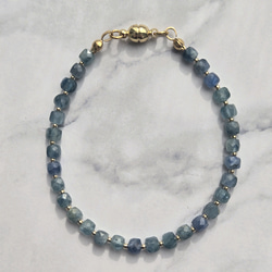 【再販】マルチカラーカイヤナイトのブレスレット　＼不器用さんでも安心、ストレスゼロのワンタッチ装着！／ 4枚目の画像