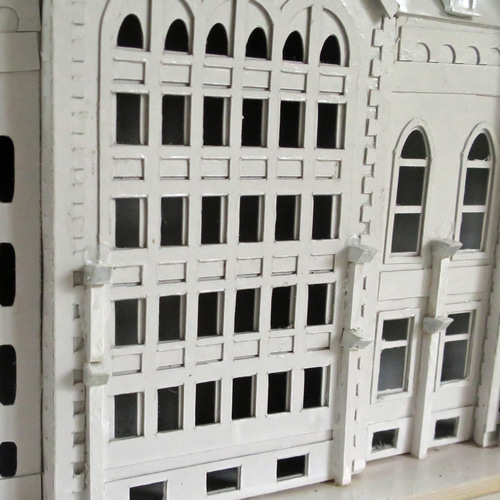 慶應義塾大学図書館旧館　白色模型 昭和レトロ洋館「慶應義塾大学図書館旧館」 白色模型 立体