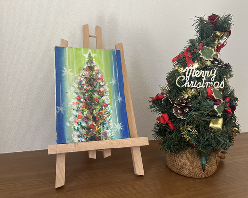 限定1点】 クリスマスツリー クリスマス/玄関/飾り/絵/アート/冬 絵画