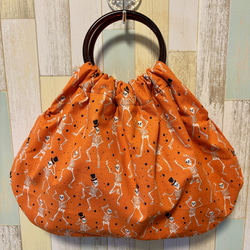 グラニーバッグ リング バンブー ピンクドット×オニオン柄 グラニー