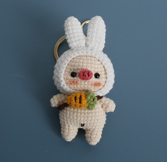 毛糸 手作り 編みぐるみ ニット人形 キーホルダー バッグチャーム 誕生
