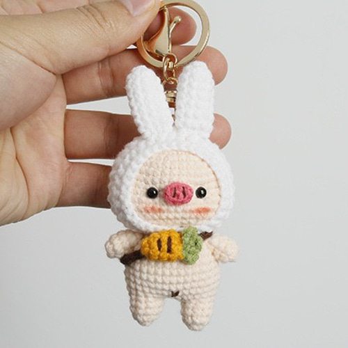 毛糸 手作り 編みぐるみ ニット人形 キーホルダー バッグチャーム 誕生