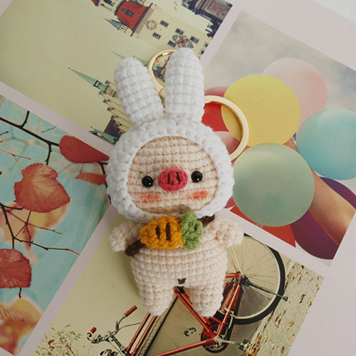 毛糸 手作り 編みぐるみ ニット人形 キーホルダー バッグチャーム 誕生