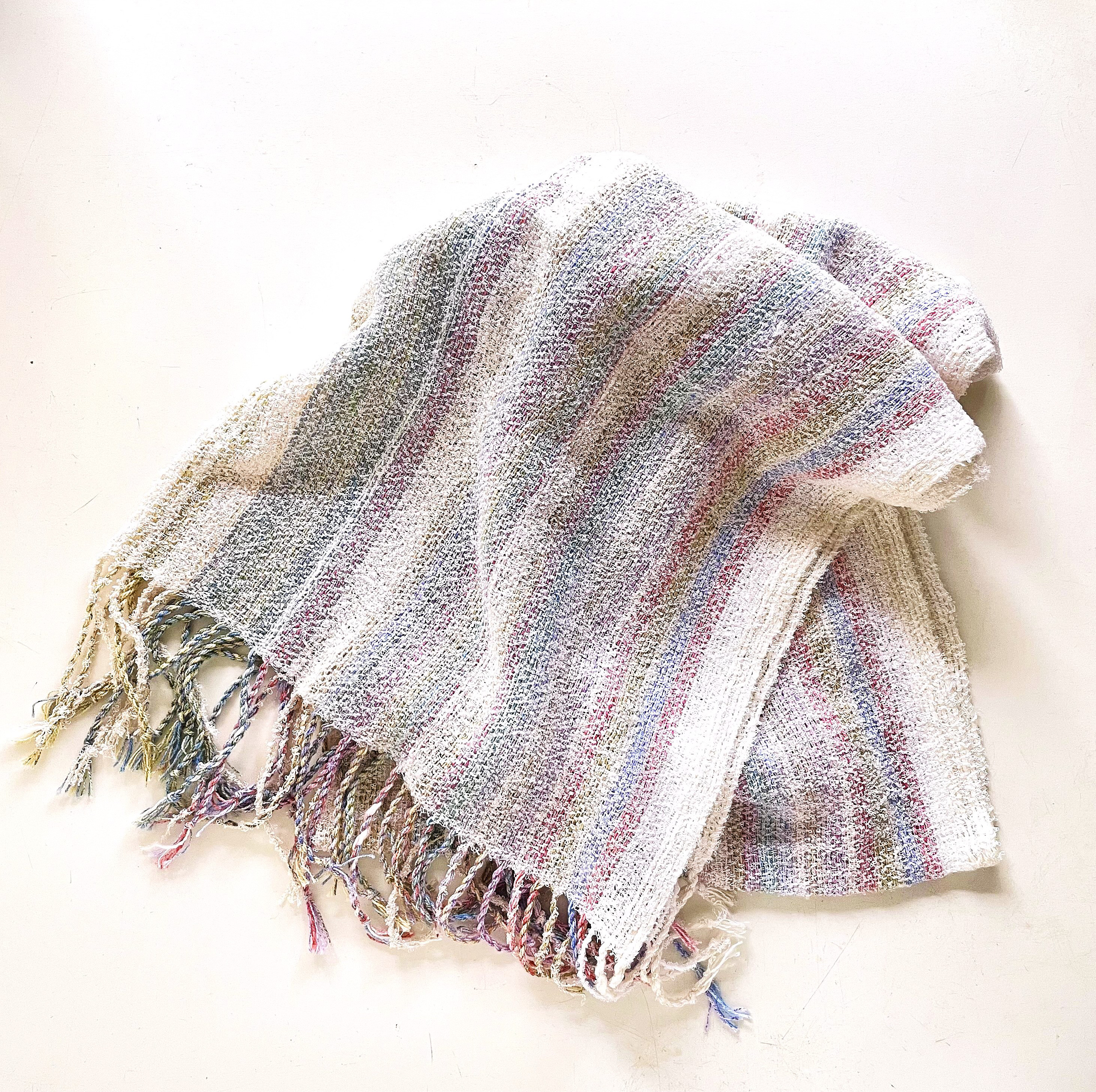 手織りのストール～ストライプ