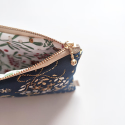 フランス生地・中まで可愛いノエルポーチ（Lサイズ） 5枚目の画像