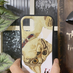 ペットの似顔絵ボード大とiPhoneグリップケースのセット 4枚目の画像