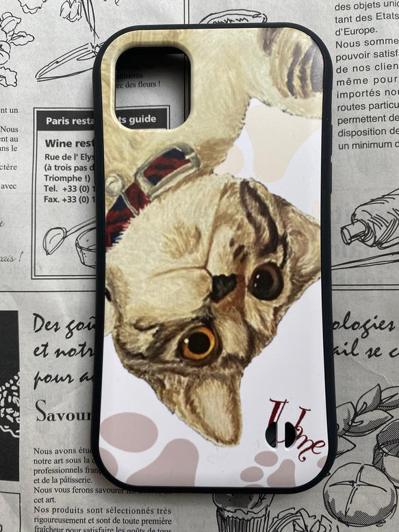 ペットの似顔絵ボード大とiPhoneグリップケースのセット 7枚目の画像