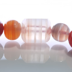 オレンジレッドオニキス　パワー天然ストーン☆守護ブレス 2枚目の画像