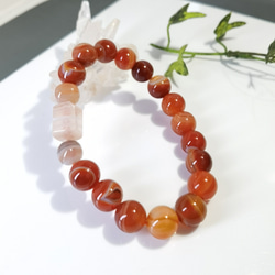 オレンジレッドオニキス　パワー天然ストーン☆守護ブレス 5枚目の画像