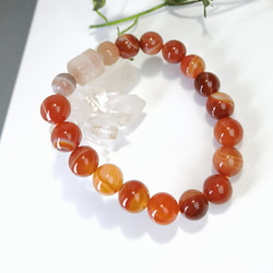 オレンジレッドオニキス　パワー天然ストーン☆守護ブレス 4枚目の画像