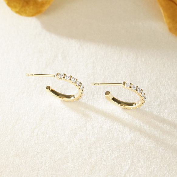 クラシックエタニティフープピアス J-E250915-1（3週間発送） 9枚目の画像