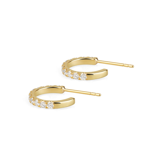 クラシックエタニティフープピアス J-E250915-1（3週間発送） 2枚目の画像