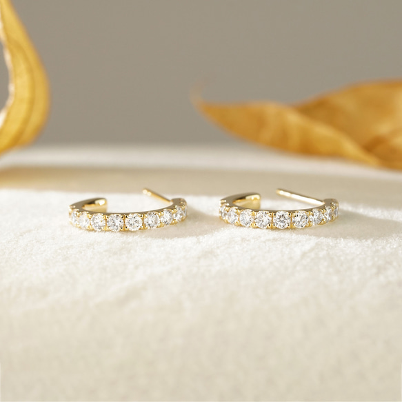 クラシックエタニティフープピアス J-E250915-1（3週間発送） 7枚目の画像