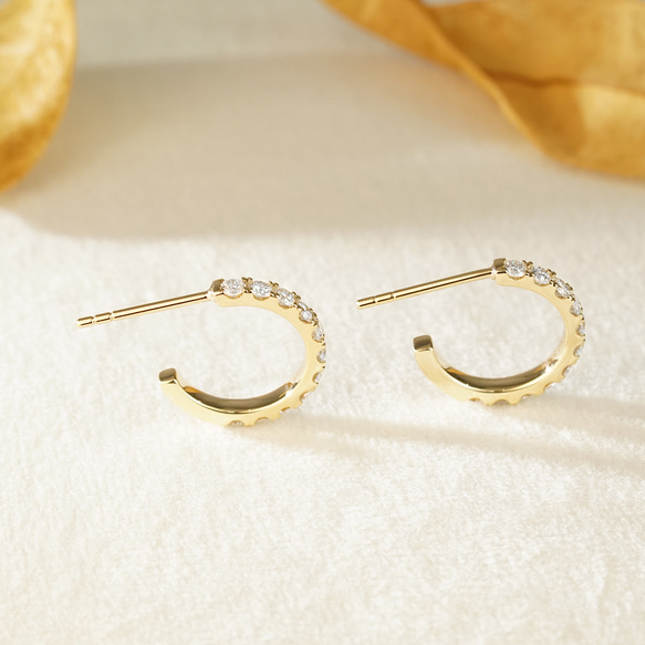 クラシックエタニティフープピアス J-E250915-1（3週間発送） 8枚目の画像