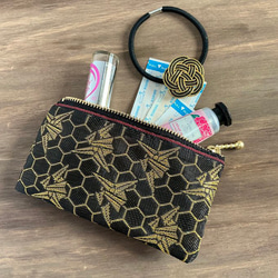 畳縁　笔盒　日式　摺紙鶴　吉祥圖案　黑金 第5張的照片