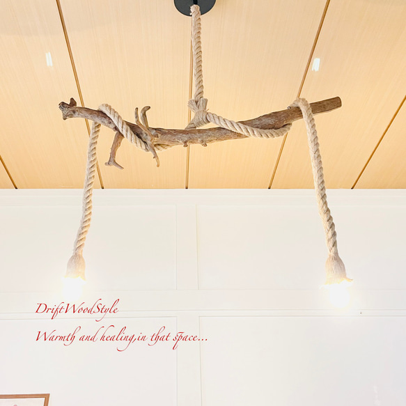 芸術的な造形の天然流木のペンダントライト 天井照明 シーリングライト LED 照明器具 N3 4枚目の画像