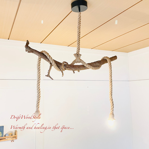 芸術的な造形の天然流木のペンダントライト 天井照明 シーリングライト LED 照明器具 N3 13枚目の画像