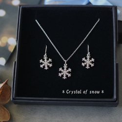 ＊キラキラ銀色に輝く雪の結晶のネックレス＊シルバー925 5枚目の画像