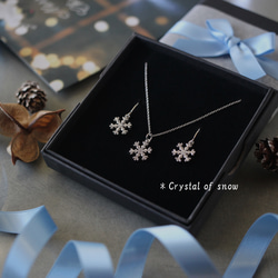 ＊キラキラ銀色に輝く雪の結晶のネックレス＊シルバー925 6枚目の画像