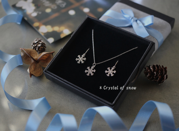 ＊キラキラ銀色に輝く雪の結晶のネックレス＊シルバー925 6枚目の画像