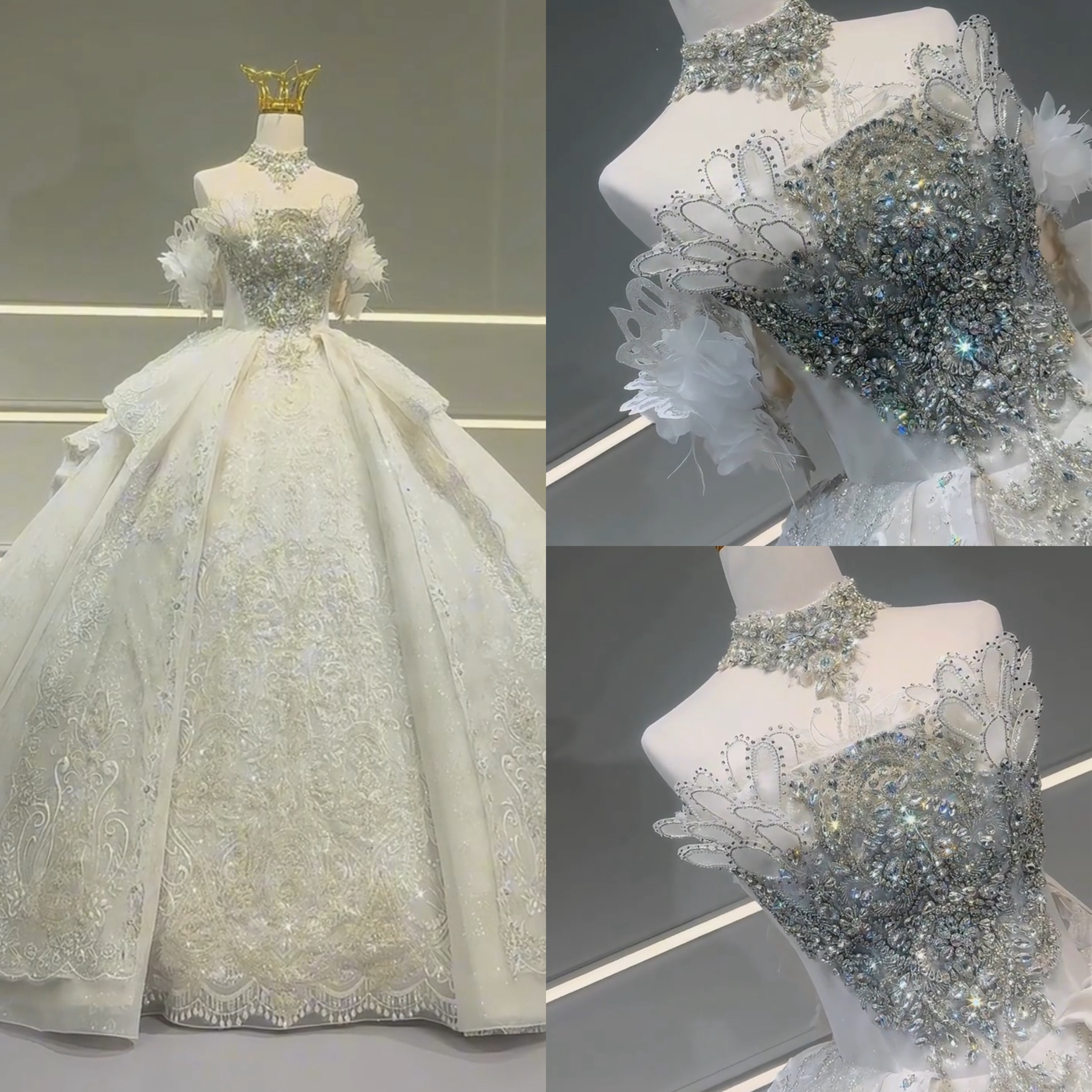 買わないと損　華やかな裾引き　ラッフルスカート　大人気ウェディングドレス　プリンセスライン　2waysデコルテブライダル