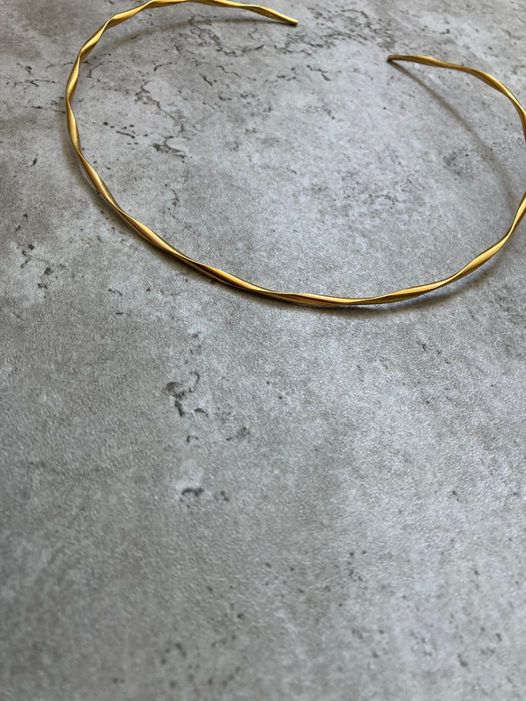 ー「Lueur（リュール）ーネックカフ　サージカルステンレス　ネックレス　チョーカーネックレス 2枚目の画像