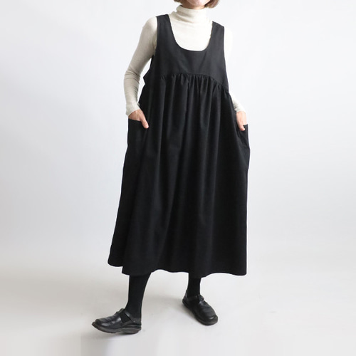 ラスト2 最終SALE かぶるだけでお洒落になる エプロン ワンピース